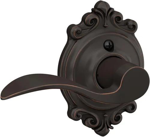 Miniatura 126 de SCHLAGE - Manija de puerta Accent con cerradura de paso libre para pasillo y armario en bronce antiguo - F10 ACC 716 Bronce Envejecido