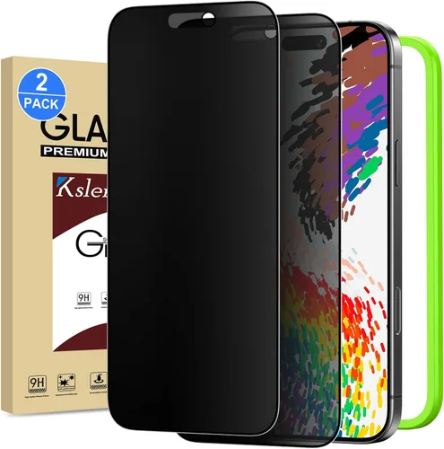 Miniatura 9 de Paquete de 2 protectores de pantalla de privacidad mate para iPhone Air / 17 Air de 6.5 pulgadas con marco de instalación, cobertura completa