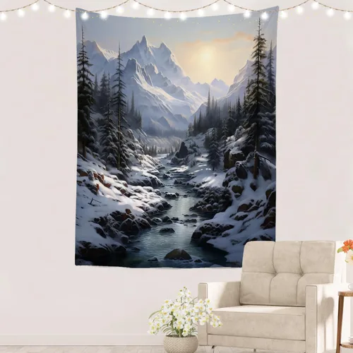 Miniatura 40 de Batmerry Abstract Repeat Polyester Tapestry, Tiled Directional Lightweight Wall Hanging High-Definition Print Backdrop For Dorm Room Bedroom Living