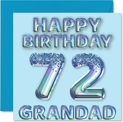 Miniatura 187 de Stuff4 Tarjeta de primer cumpleaños para niños, globo de fiesta con purpurina azul, tarjetas de feliz cumpleaños para niño de 1 año, nieto, hijo, 57