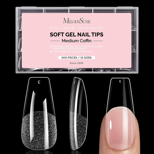 Miniatura 19 de MelodySusie Pegamento de uñas de gel 9 en 1 sin TPO para puntas de uñas postizas, 2 unidades de 0.5 fl oz de luz UV de larga duración requerida