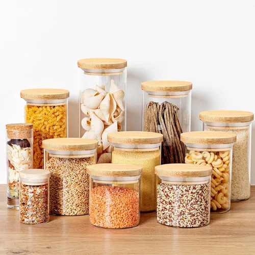Miniatura 6 de 40 tapas de bambú para frascos de conservas, 20 tapas para tarros de conservas, boca regular, 20 piezas de boca ancha, reutilizables, de madera