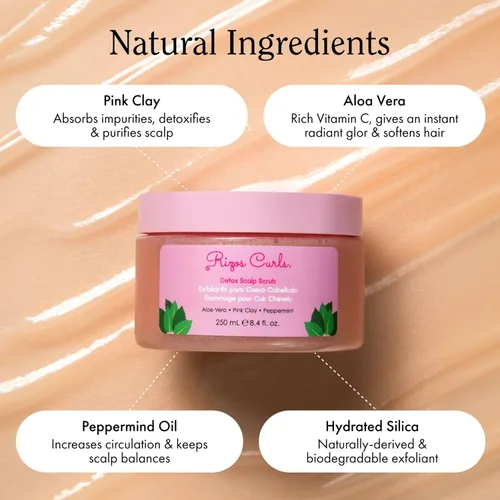 Miniatura 3 de Rizos Curls Exfoliante desintoxicante para el cuero cabelludo, exfolia para eliminar la acumulación y el exceso de aceite, alivia la picazón