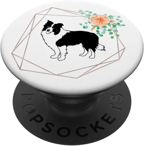 Miniatura 6 de Amante de Border Collie en blanco y negro para mujer, caminante de perros, mamá, PopSockets MagSafe PopGrip para iPhone