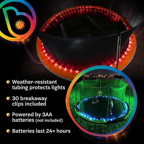 Miniatura 7 de Brightz BounceBrightz LED Trampoline Lights, Color Changing - Motion Sensing - Changes Colors When You Jump - Fits 8FT 10FT 12FT 14FT 15FT