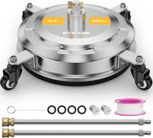 Miniatura 8 de EVEAGE Escoba de agua 2 en 1 para lavadora a presión del tren de rodaje de 16 pulgadas, accesorio para lavadora a presión debajo del automóvil
