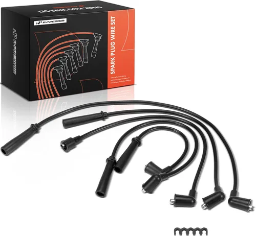 A-Premium Juego de 5 cables de bujía de encendido compatibles con Mazda 626 1983-1985 y Toyota Celica Pickup 1975-1978, Renault LeCar R5
