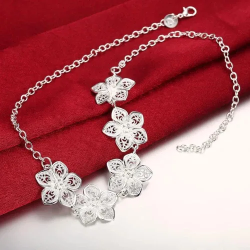 Miniatura 6 de NorthEarth Conjuntos de joyas de plata de ley 925 finas retro collares pulseras aretes para mujer moda fiesta boda