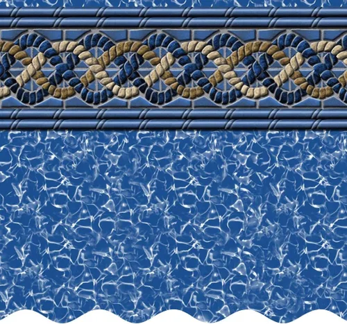 Smartline Revestimiento ovalado para piscina de 15 x 30 pies, color oro Mystri, estilo Unibead, altura de pared de 48 pulgadas, vinilo virgen