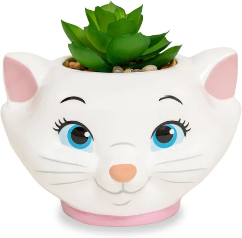 Miniatura 14 de Silver Buffalo Disney Beauty and The Beast Chip - Mini maceta de cerámica de 3 pulgadas con suculentas artificiales, maceta pequeña, plantas