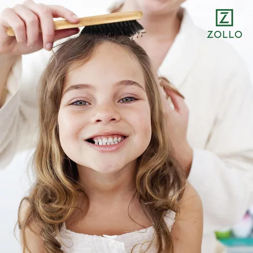 Miniatura 7 de Cepillo de pelo de cerdas de jabalí natural, tamaño mini, portátil, fácil de transportar para mujeres, hombres y niños; cepillo para desenredar seco