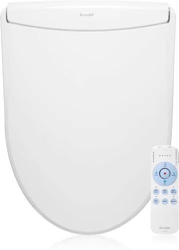 Miniatura 11 de Brondell Asiento de inodoro con bidé S1400, asiento de inodoro inteligente, doble de acero inoxidable, boquilla autolimpiante con tecnología Clean