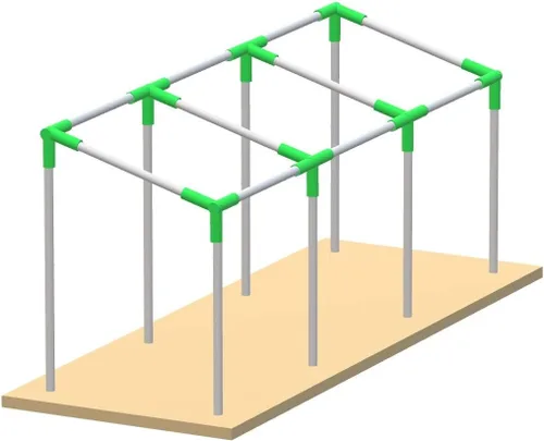GoodsZone - Kit de accesorios para toldo de 1-3/8" pulgadas, para techo inclinado, cochera, cenador, inclinable a cobertizo, conectores para marco