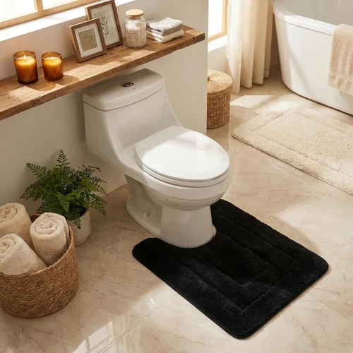 Miniatura 147 de GRANNY SAYS Alfombras de baño antideslizantes, lavables, extra suaves y absorbentes de agua para baño, alfombra de baño peluda de felpa, alfombra
