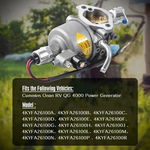 Miniatura 4 de Carburador de repuesto de piezas del generador Onan 4000 para generadores Onan MicroQuiet de 4000 vatios para 4KYFA26100K KYFA26100P ky-26100r