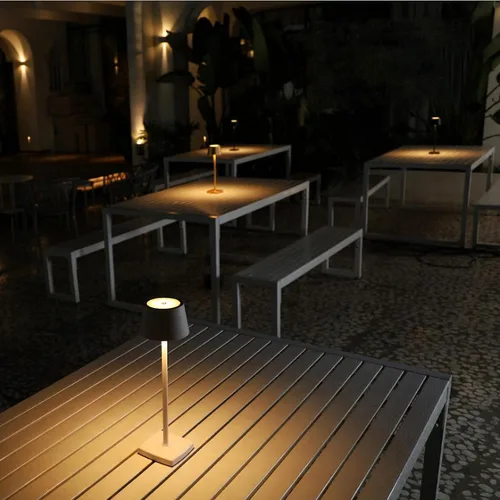 Miniatura 7 de Lámpara de escritorio inalámbrica led recargable, aluminio, regulable, adecuada para iluminación interior y exterior (negro)