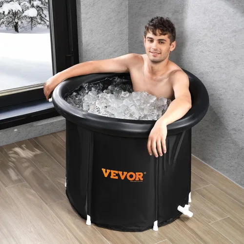 Miniatura 8 de VEVOR Bañera de hielo, bañera de terapia de agua fría para atletas, piscina de inmersión portátil de barril de hielo al aire libre