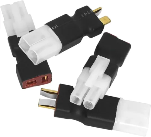 Miniatura 5 de ShareGoo - 2 pares de adaptadores compatibles con Big Tamiya Style a T Plug hembra macho adaptador para RC FPV Drone Car Truck Lipo NiMH cargador