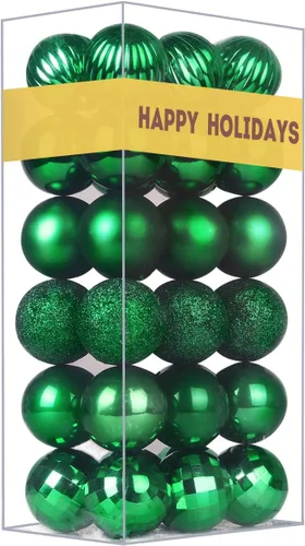 Miniatura 85 de Bolas de Navidad Grandes de 3.2" en Azul Bebé - Adornos para Árbol de Navidad, Bolas Colgantes Inastillables para Cumpleaños, Halloween, Boda