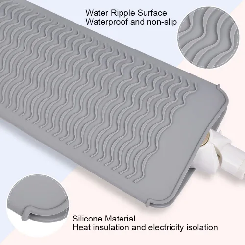 Miniatura 4 de IKOCO Guantes de calor para peinar el cabello, guantes resistentes al calor con bolsa de silicona para rizador, plancha plana, alisador