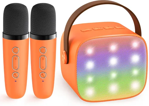 Miniatura 12 de YLL Mini máquina de karaoke para niños y adultos, regalos de cumpleaños para niños de 3, 4, 5, 6, 7, 8, 9 años o más, altavoz Bluetooth portátil