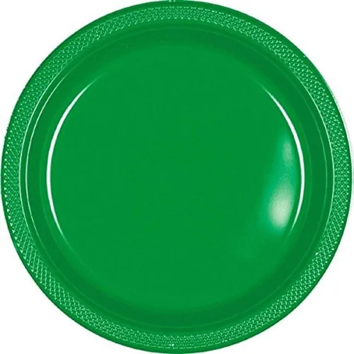 Miniatura 9 de Platos redondos de plástico azul caribeño vibrante, 9 pulgadas (10 paquetes de 20), diseño de calidad premium, ideales para cualquier evento o fiesta