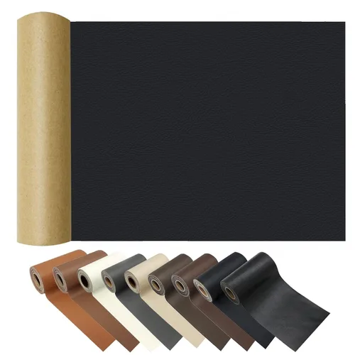 Cinta de parche de reparación de cuero grande para sofás, 17 x 60 pulgadas, kit adhesivo para cuero, vinilo, sofá, cinturón de seguridad, bolsos,