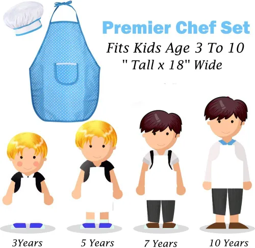 Miniatura 7 de HmiL-U Juego de chef para niños, juego de 13 piezas de cocina y horneado para niños, incluye delantal, sombrero de chef, utensilios, guante
