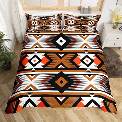 Erosebridal Southwestern - Juego de funda de edredón tamaño individual, diseño geométrico étnico, estilo bohemio, azteca, para niños, adolescentes y