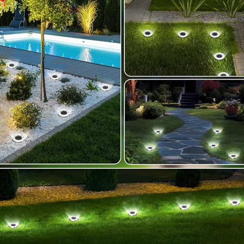 Miniatura 4 de INCX Solar Ground Lights, 10 Pack Solars Light Outdoor Waterproof, Solar Garden Lights Landscape Lighting for Patio Pathway Lawn Yard Deck Driveway