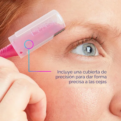 Miniatura 4 de Schick Hydro Silk Touch-Up - Herramienta de depilación con cubierta de precisión para cejas, 3 unidades Navaja para depilación, navajas faciales