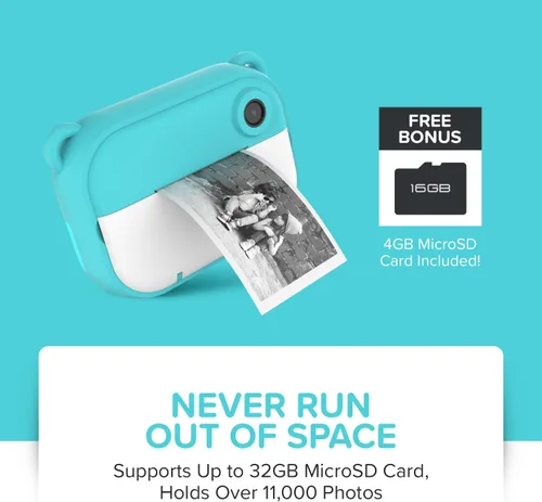 Miniatura 7 de myFirst Insta 2 - Cámara de impresión instantánea para niños, foto de 12MP, video 1080P, regalo para niños de 4-12 años, tarjeta microSD, impresión