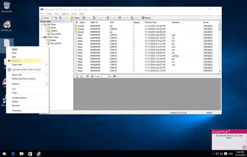Fax de la máquina de fax sin papel CimFAX B5 de PC/Mobile Fax2email Servidor de fax todo en uno 10 usuarios