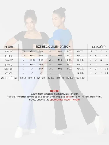 Miniatura 4 de Sunzel - Leggings acampanados para mujer, sin costuras frontales, pantalones de yoga con control de abdomen, cintura alta cruzada, 28303234 pulgadas