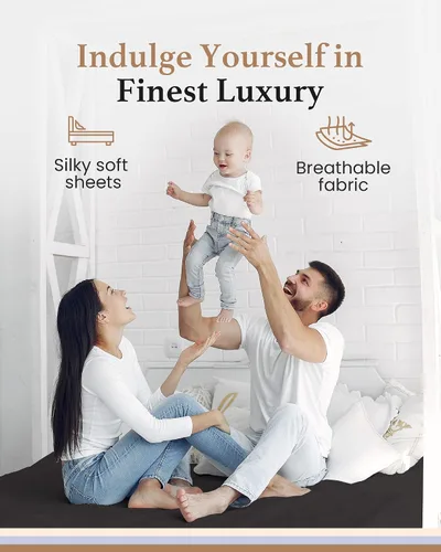 Miniatura 5 de Good Sleep Sábanas XL Twin para Dormitorio - 800 TC 100% Algodón Egipcio, Transpirable y Suave, Sábana Bajera de Bolsillo Profundo Extra Larga