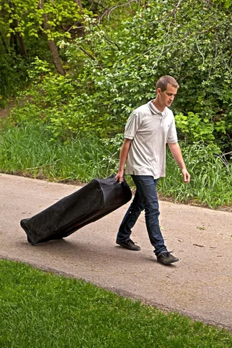 Miniatura 2 de Camp Chef Bolsa de Transporte con Ruedas para Estufas de Tres Quemadores, Negro