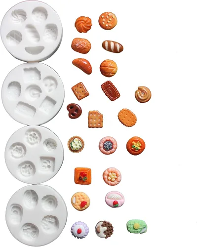 Miniatura 11 de Juego de moldes de silicona para artículos pequeños encantadores para topper de pastel, pasta de goma, caramelo y chocolate, arcilla polimérica
