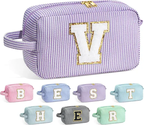 Miniatura 82 de Bolsa de Maquillaje con Inicial YOOLIFE - Regalos de Cumpleaños para Mujeres, Niñas, Mamá, Hija, Amigas, Hermana, Maestra, Regalos de Propuesta