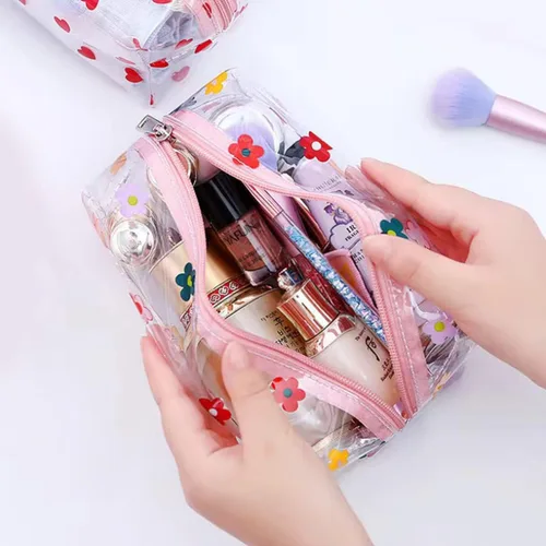 Miniatura 4 de Bonita bolsa de maquillaje de aguacate, transparente, impermeable, almacenamiento de artículos de tocador de gran capacidad