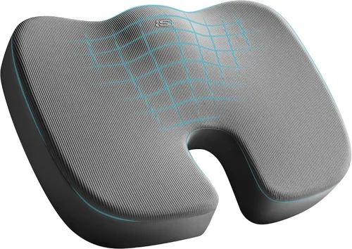 Miniatura 8 de Skechers Cojín de Espuma Viscoelástica para Asiento, Cojín para Silla de Oficina para Alivio del Dolor de Coxis, Almohada para Glúteos para Silla