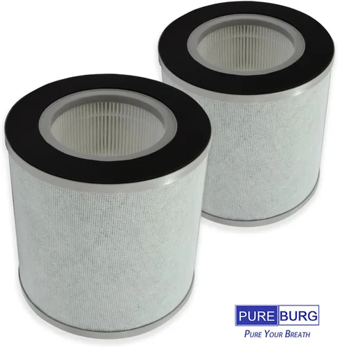 Miniatura 4 de PUREBURG Filtros HEPA de repuesto compatibles con el purificador de aire Bagotte BAP30, filtración H13 de 4 etapas de carbón activado 2 en 1
