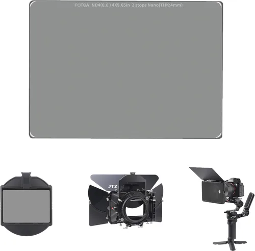 Miniatura 8 de Fotga Pro Glass Cine 4X5.65 ND64 1.8 Filtro de densidad neutra 6 paradas MC Nano Recubrimiento Filtro ND de 0.157 in de grosor para caja mate de 4 x