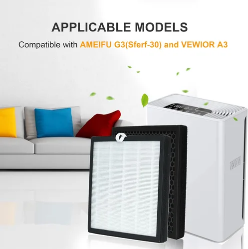 Miniatura 2 de Filtro de repuesto G3, compatible con el purificador de aire AME G3 Sferf-30, purificador de aire VEWIOR A3 y Tailulu HQZZ-260, filtro de aire 3