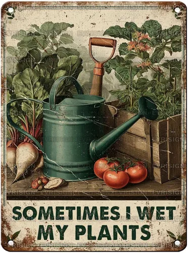 Miniatura 36 de Letreros vintage de lata de pollo para Coop Retro Garden Letrero de metal Granja Jardinería Girl Poster I Just Want To Work In My Garden And Hang