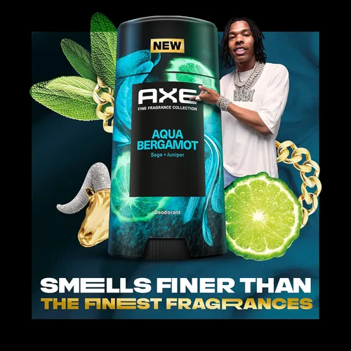 Miniatura 3 de AXE Fine Fragrance Collection Desodorante en barra Aqua Bergamota, 4 unidades, protección contra olores 48H infundida con aceites esenciales