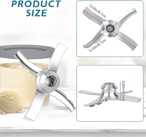 Miniatura 2 de Cuchilla de paleta de repuesto para Ninja Creami NC300 Series Ice Creamers: Reemplazo de la cuchilla de paleta para Ninja Creamerizer NC299AMZ NC301