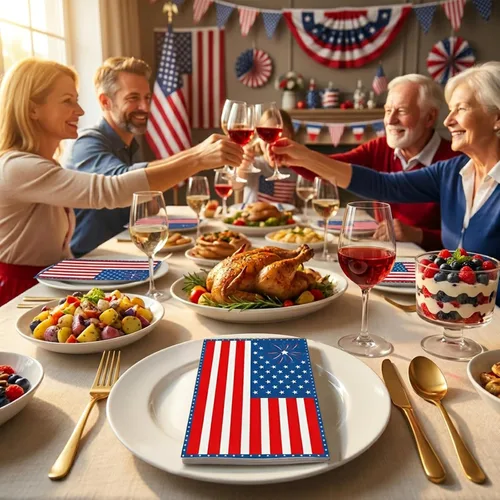 Miniatura 7 de 100 Pcs Patriotic Paper Napkins Disposable 4th of July Guest Napkins - Red White Blue Star Dinner Napkin for Patriotic Memorial Day Independence Day