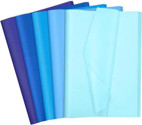 Miniatura 9 de woric 120 hojas de papel de seda verde para bolsas de regalo, papel de seda multicolor grueso de 17 GSM, a granel para envolver regalos, graduación