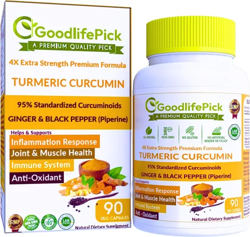 Cápsulas de cúrcuma prémium con jengibre y pimienta negra. Suplemento de cúrcuma de cúrcuma curcumina 95% curcuminoides y raíz de jengibre. Polvo de