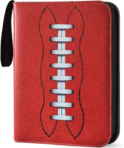 Carpeta de tarjetas de fútbol, 4 bolsillos protectores de almacenamiento para tarjetas de béisbol, fundas para tarjetas deportivas y tarjetas de